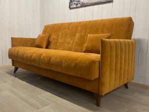 Диван Престиж-3 НПБ, велюр Sensey terracotta в Пыть-Яхе - pyt-yah.magazin-mebel74.ru | фото