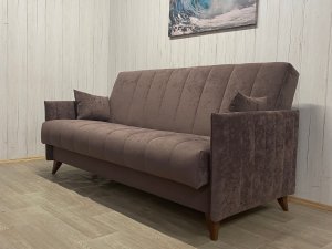 Диван Престиж-3 НПБ, велюр Sensey Dusty plum в Пыть-Яхе - pyt-yah.magazin-mebel74.ru | фото