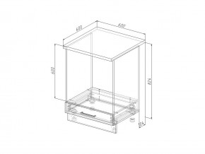 НД 60 Модуль нижний Без Столешницы Духовка МД 60 в Пыть-Яхе - pyt-yah.magazin-mebel74.ru | фото