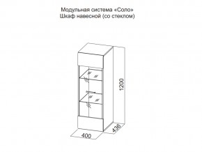 Шкаф навесной (со стеклом) в Пыть-Яхе - pyt-yah.magazin-mebel74.ru | фото