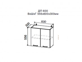 Шкаф верхний ДП600мм с 2-мя дверками в Пыть-Яхе - pyt-yah.magazin-mebel74.ru | фото